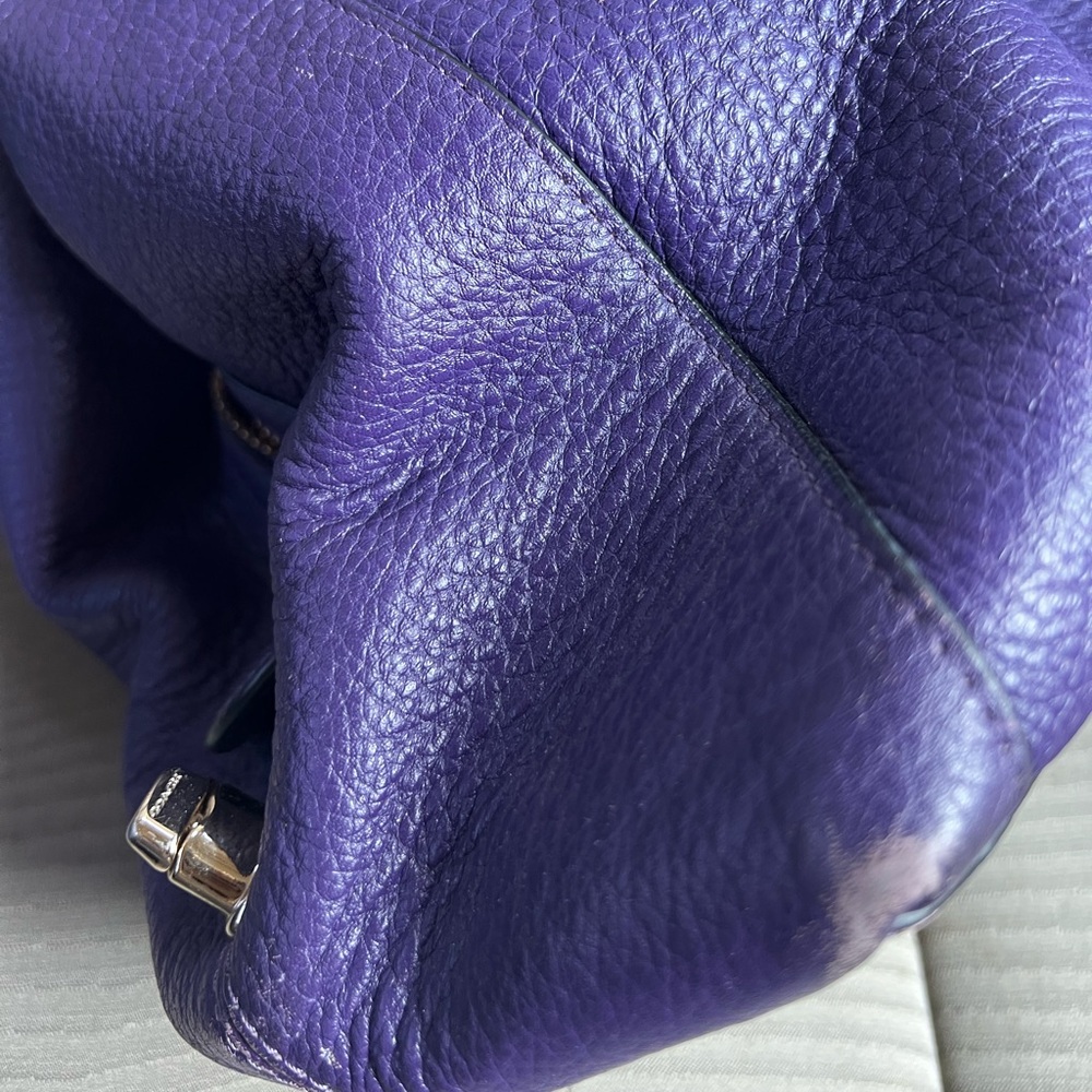 ❤️ SOLD ❤️ Coach Purple Leather Tote Bag - Picture 7 of 12